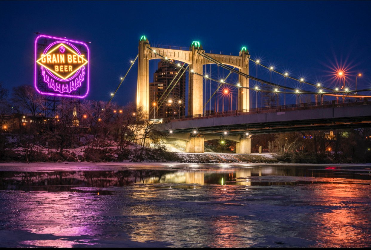 Purple Grain Belt Sign