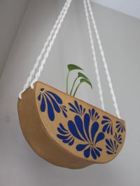 Image 4 of 'VERA AZUL' Hanging Ceramic Luna Planter