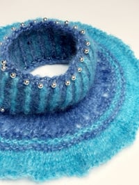 Soriano: Sofie and Iris Dark Blue and Dark Turquoise Beaded Mohair Collar