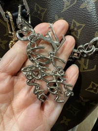 Silver Scribble Purse Charm