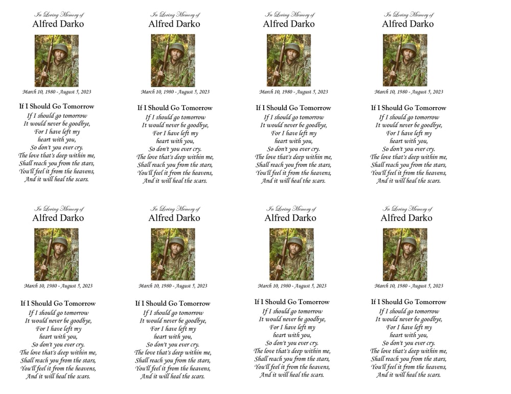 Old Glory Prayer Cards