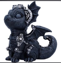 Image 2 of Coglet Black Steampunk Dragon 17.7cm