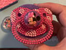 Image 2 of Pink Mouse Adult Pacifier and Pacifier Clip Set