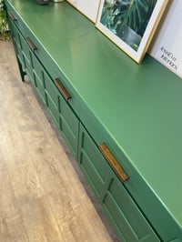 Image 9 of Vintage, Mid Century Modern, Retro, Nathan Sideboard, Drinks Cabinet Painted In Green