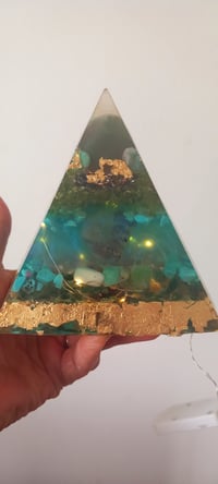 Image 3 of Pyramide-lampe Égyptienne : clé de Vie & Œil d'Horus 