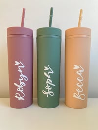 Image 1 of 16oz Personalised Skinny Tumblers 