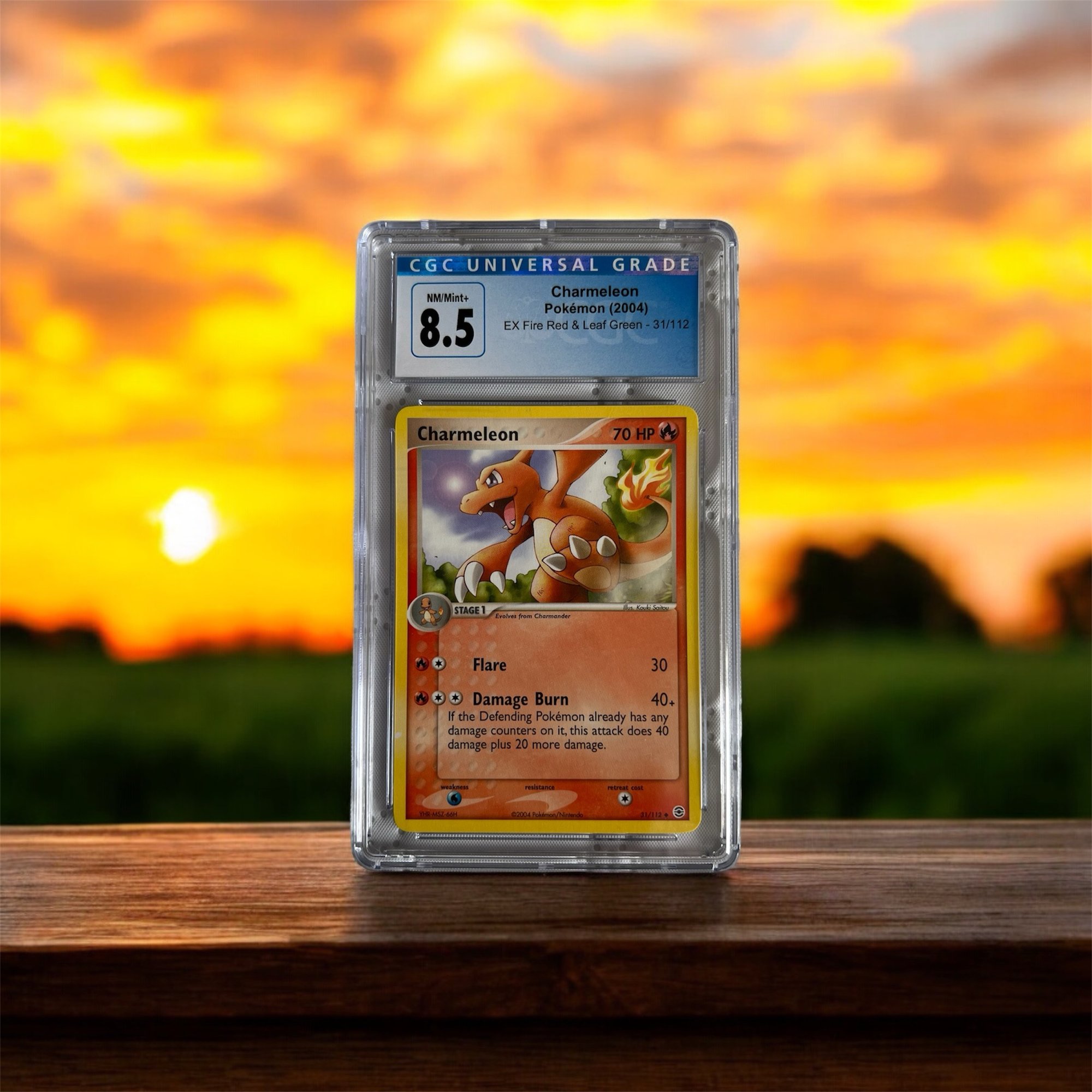 POKEMON EX Fire Red & Leaf Green CHARMELEON 31/112 CGC 8.5 | PokeJayCave POKEMON EX Fire Red & Leaf Green CHARMELEON 31/112 CGC 8.5 | PokeJayCave