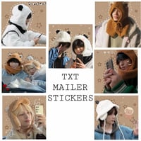 Txt: Brown Mailer Stickers