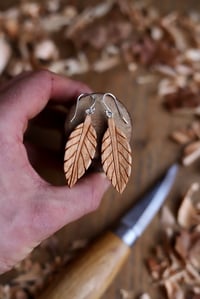Image 4 of Cherry Leaf- Earrings 
