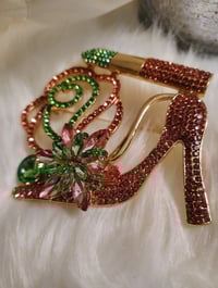 Image 1 of LIPSTICK AND PUMPS BROOCH