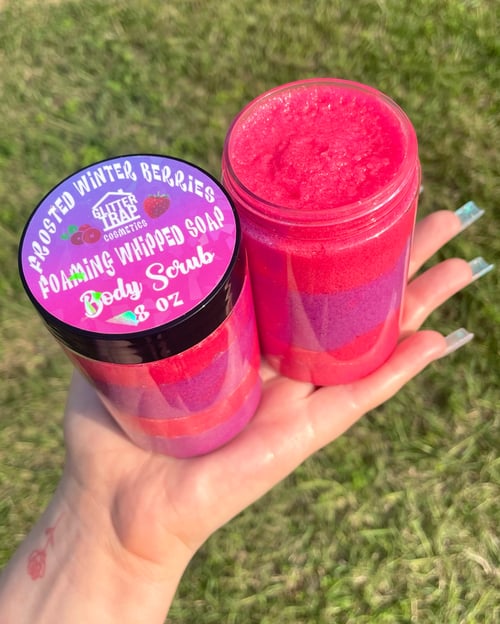 Image of Frosted Winter Berries🍓❄️ Foaming Whipped Soap🧼 Body Scrub