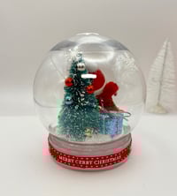 Image 2 of Retro Penguin Snow Globe Display Piece