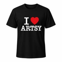 I Love Artsy Black Tee