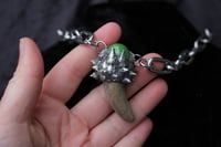 Image 6 of Dead Good green Marble and deer antler necklace