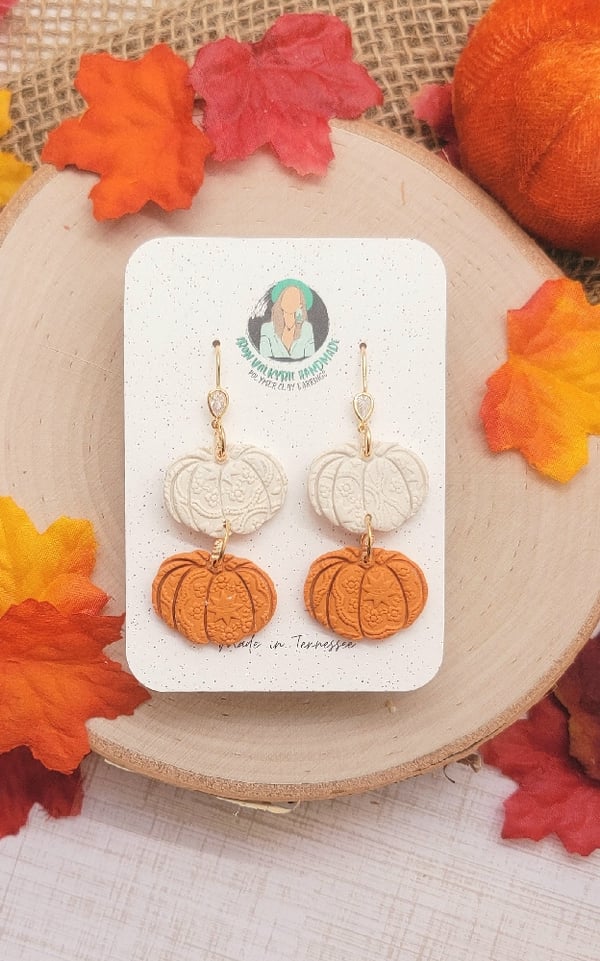 Image of Lace Pumpkin Earrings
