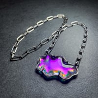 Image 1 of Bulla Pendant Necklace 9:  Magenta Cloud