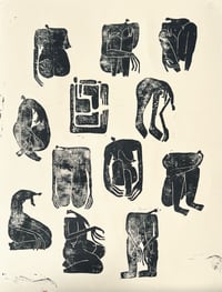 Linocut Collection Print