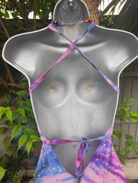 Image 4 of Mykonos tie dye jewelled jumpsuit - lilac purples