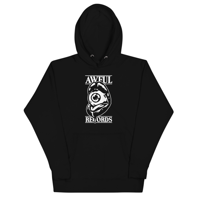Classic Awful Records Hoodie -b/w-