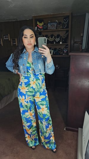 Image of Crop Denim Jacket 