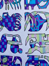 Blue Purple Stickers