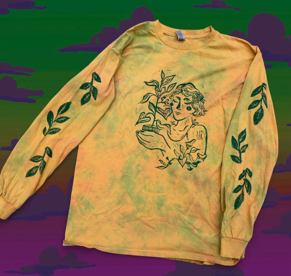Image of READY TO SHIP- Limited Edition Tie-Dye Long-Sleeve Plant Lady Shirt