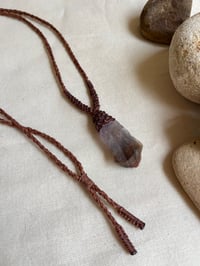 Image 1 of macrame pendant with super seven crystal 