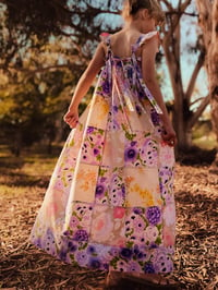 Image 3 of Custom Vintage Fabric Flower Girl Dresses for Abigail