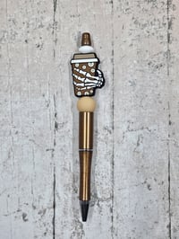 Image 2 of Skeleton Hand Coffee Cup Pen