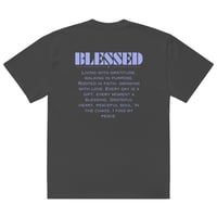 Image 2 of Oversized Blessed faded t-shirt