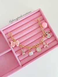 Image 1 of Gold plated Take me to Paris charm bracelet 