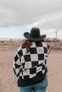 Image 2 of Checkered Cowboy  Sweater