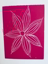 Image 2 of Abstract Linoprint Flower