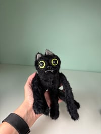 Image 3 of Mini Weighted Baby Black Cats - Eyes Vary