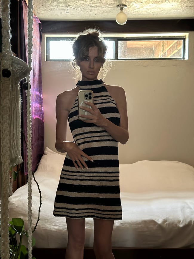 late 70s knit BIRKIN mini dress