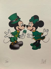 St. Patrick’s Day Mickey and Minnie Mouse