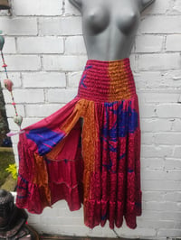Image 1 of Zara Split Skirt- Red and Blue flashes