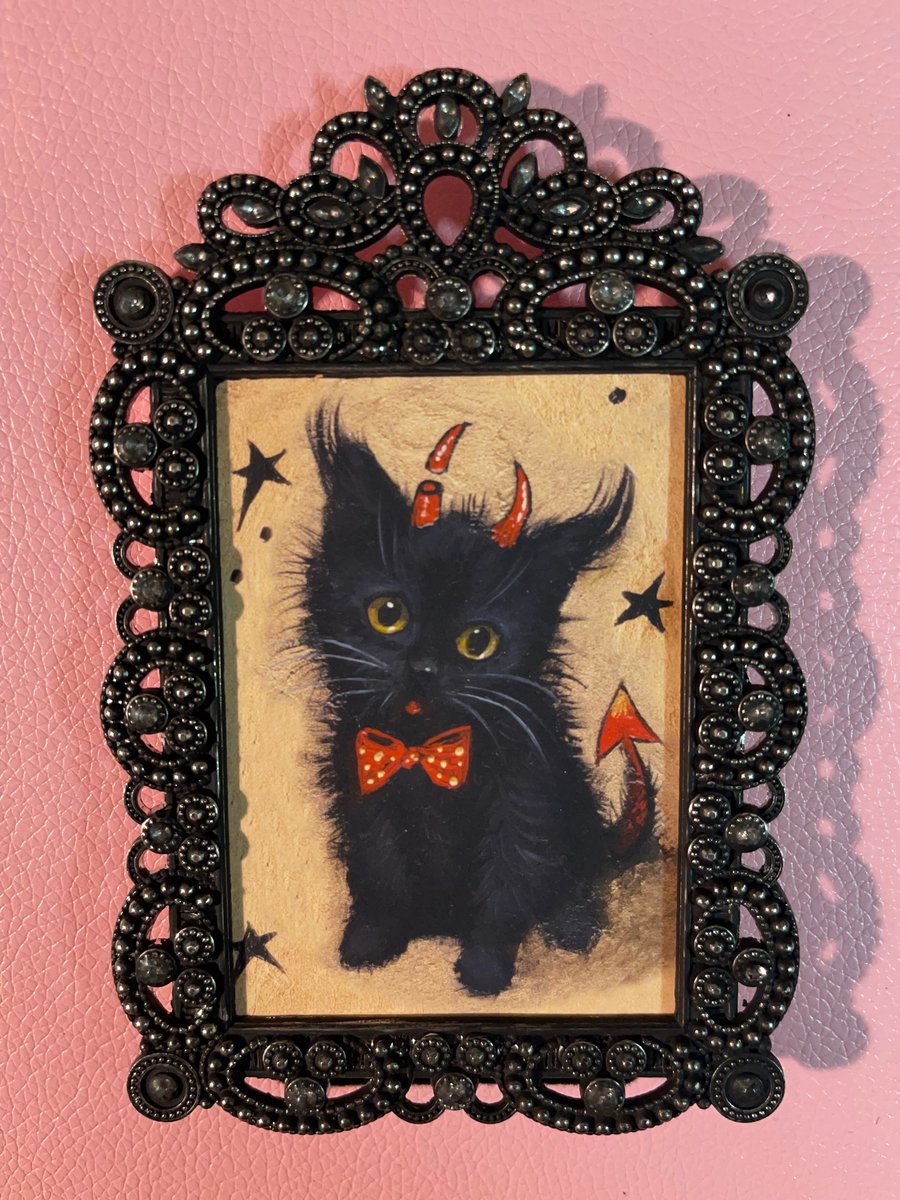 Image of "Devil's Kitten" Framed print