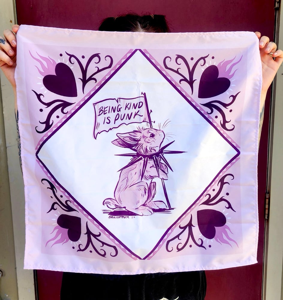 Image of BEING KIND IS PUNK BANDANA 