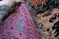 Image 7 of Wolves and Wildflowers Woven Blanket