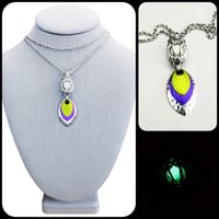 Image 1 of Green Glow-in-the-Dark Mermaid Lantern Pendant