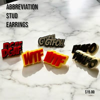 ABBREVIATION stud earrings