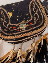 Image 7 of Cowhide Tassel Boho Bag