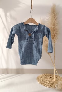 Image 1 of Baby Boys Bodysuit for Photoshoot |Asher | 6-9 months | dusty blue