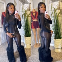 Image 1 of Elastic Girl Jumpsuit ❤️🖤