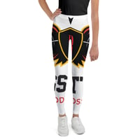 Image 2 of BossFitted White Youth Leggings