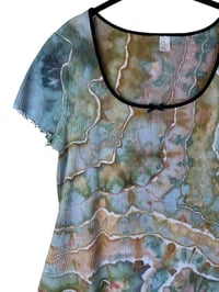 Image 7 of XXL 90's Babydoll Mini Dress in Earthy Geode Ice Dye
