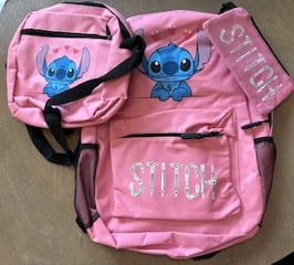 Image of Stitch Backpack and accessory bags 
