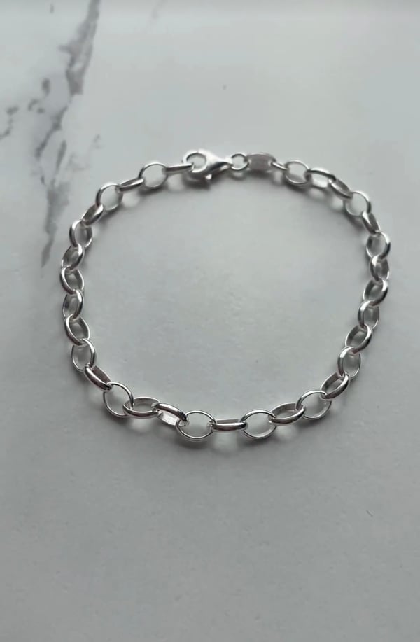 Image of Sterling Silver Chain Bracelet 