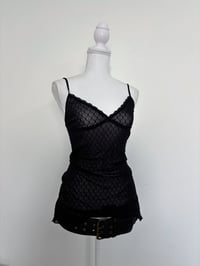 Image 1 of 00s Sheer black tank top // M